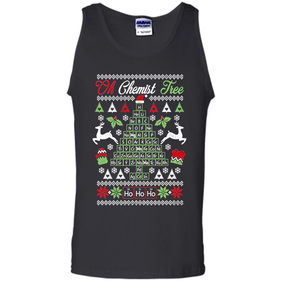 Chemist Tree Shirt Oh Chemistry Tree Ugly Christmas - Tank Top