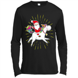 Unicorn And Santa Christmas - Canvas Long Sleeve T-Shirt