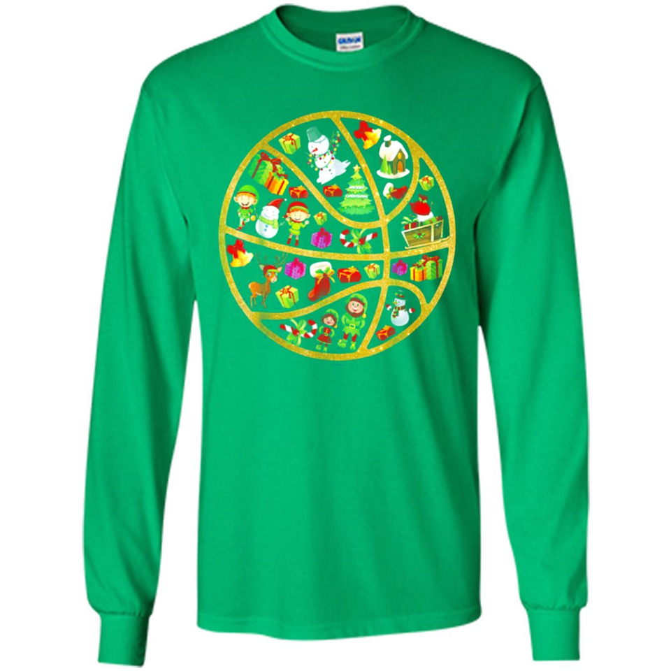 Basketball Christmas Ornament - Long Sleeve T-Shirt