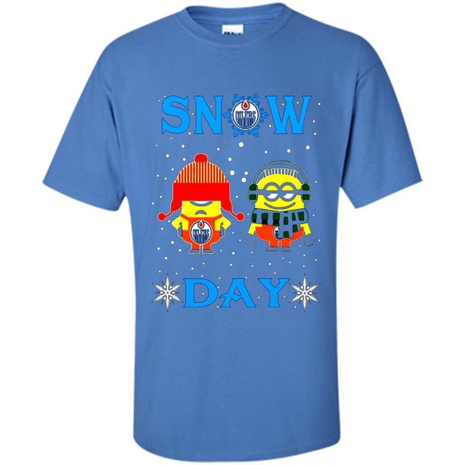 Snow Day Shirt For Edmonton Oilers Vs Minion Fans pingpong