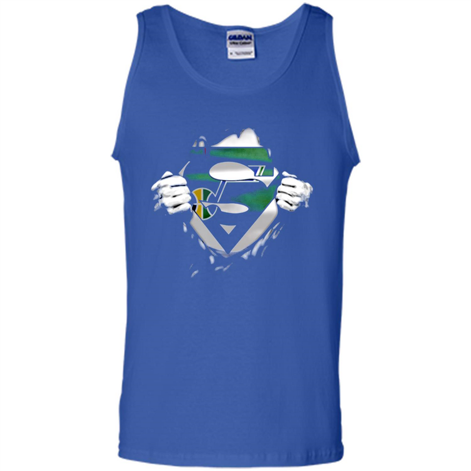 Utah Jazz And Superman Fans - Tank Top