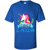 Unicorns are born in Capricorn Birthday Rainbow Gift Custom Ultra Cotton