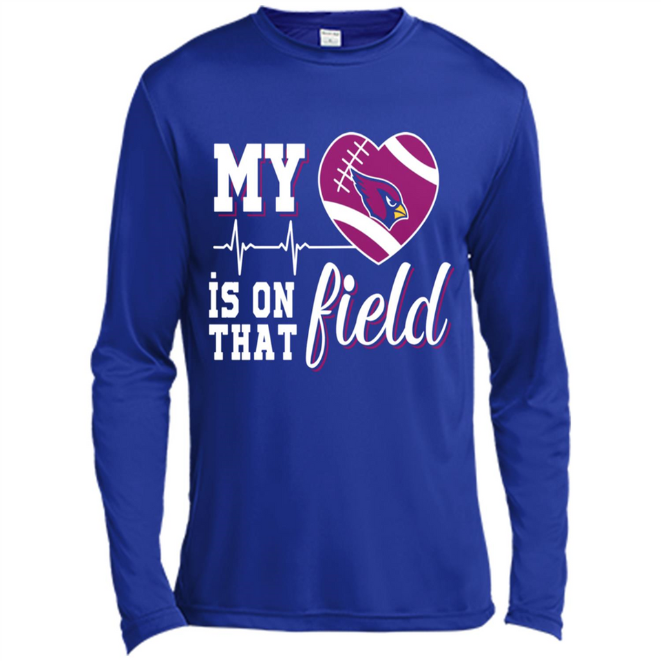 Arizona Cardinals Football My Heart is on that Field - Canvas Long Sleeve T-Shirt
