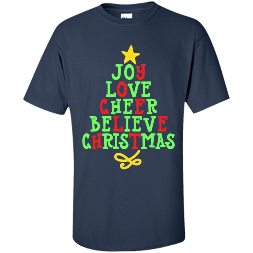 Joy Love Cheer Believe Christmas Tree