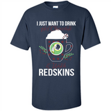 I Just Want To Drink Hot Chocolate & Watch Washington Redskins Ugly Christmas Sweater PINGPONG