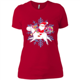 Unicorn And Santa Christmas 1 - Ladies' Boyfriend T-Shirt