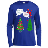 Fir Loves Christmas Tree Funny Undecorated Joke - Canvas Long Sleeve T-Shirt
