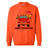 Merry Truck-Mas Christmas Fire Truck Cute Reindeer Sporty - Sweatshirt