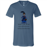 Mary Poppins Clipart You Can Just Supercalifuckilistic Kissmyassadocious MERCHCUTE - Canvas Unisex V-Neck