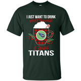 I Just Want To Drink Hot Chocolate & Watch Tennessee Titans Ugly Christmas Sweater PINGPONG