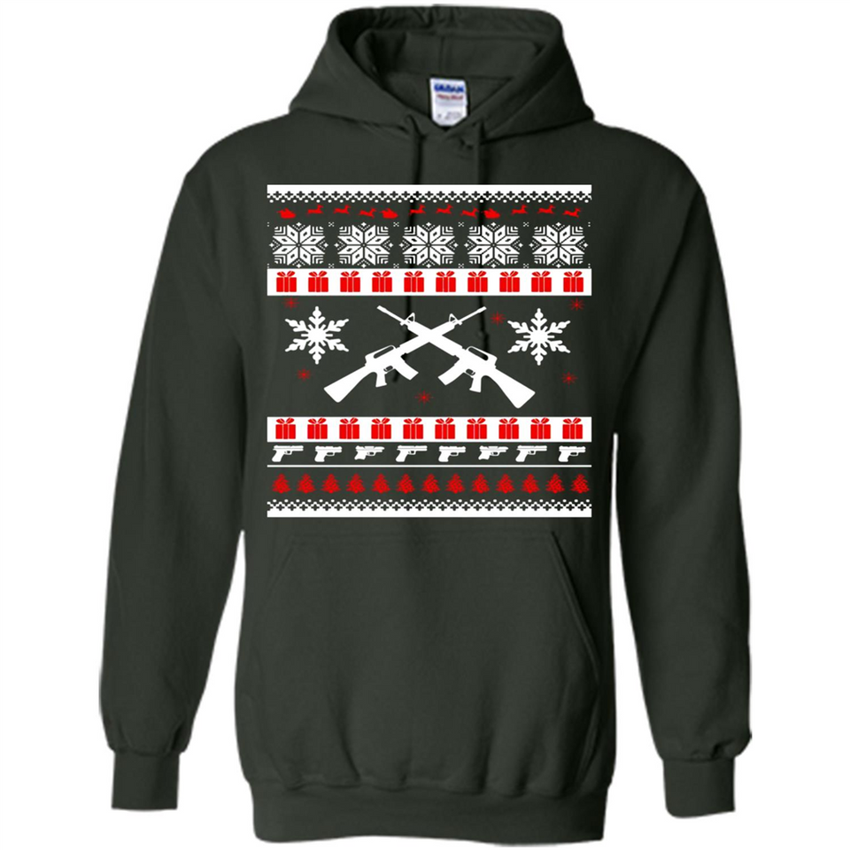 Rifle I Want Rifle Guns For Christmas ugly - Hoodie