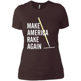 Make America Rake Again California Fires Paradise Youth T-Shirt PINGPONG - Ladies' Boyfriend T-Shirt