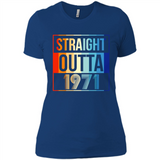 Retro Straight Outta 1971 47 Years Old - Ladies' Boyfriend T-Shirt