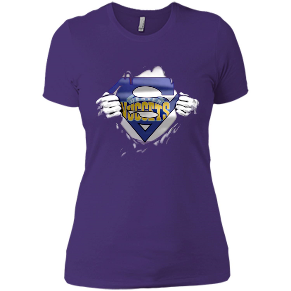 Denver Nuggets And Superman Fans - Ladies' Boyfriend T-Shirt