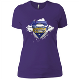 Denver Nuggets And Superman Fans - Ladies' Boyfriend T-Shirt