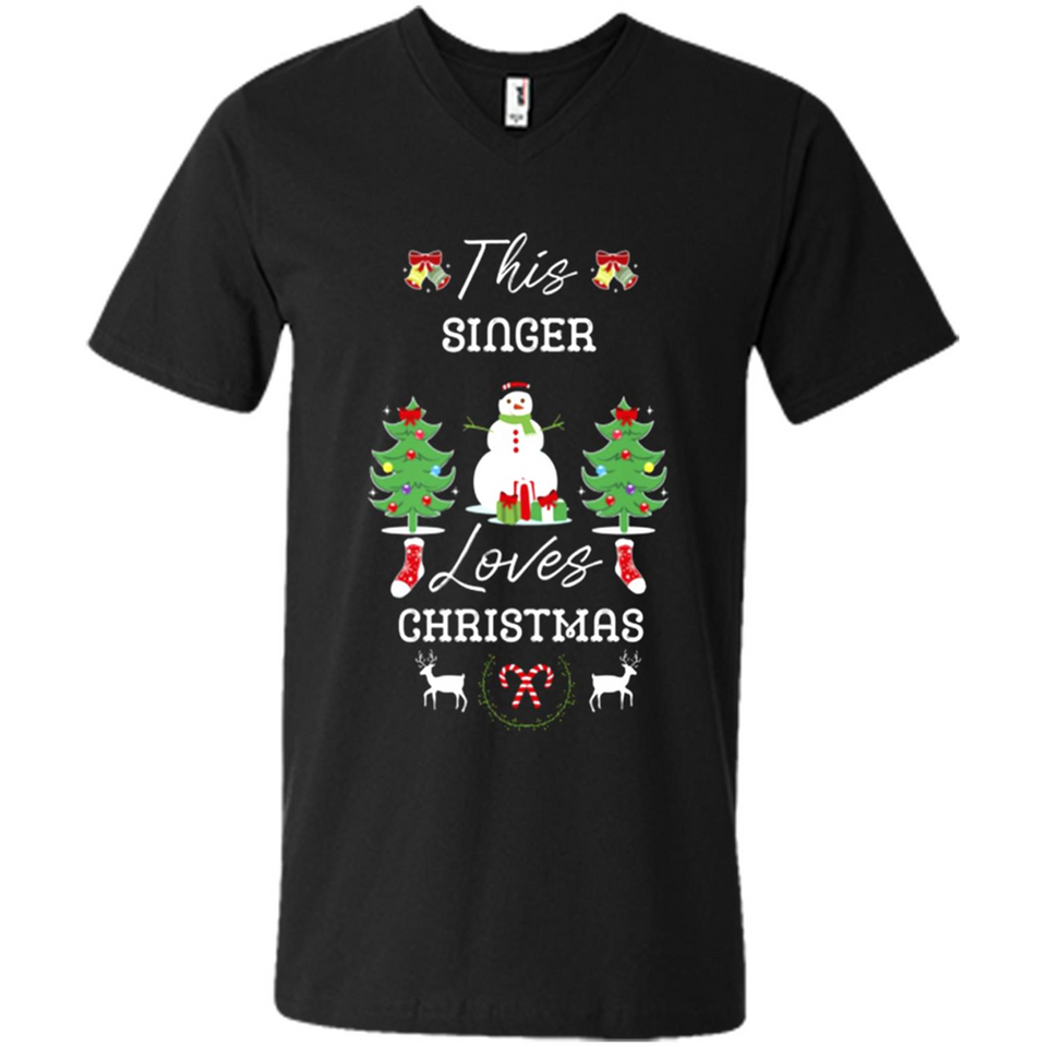 This Singer Loves Christmas Tree Shirt with Snowman