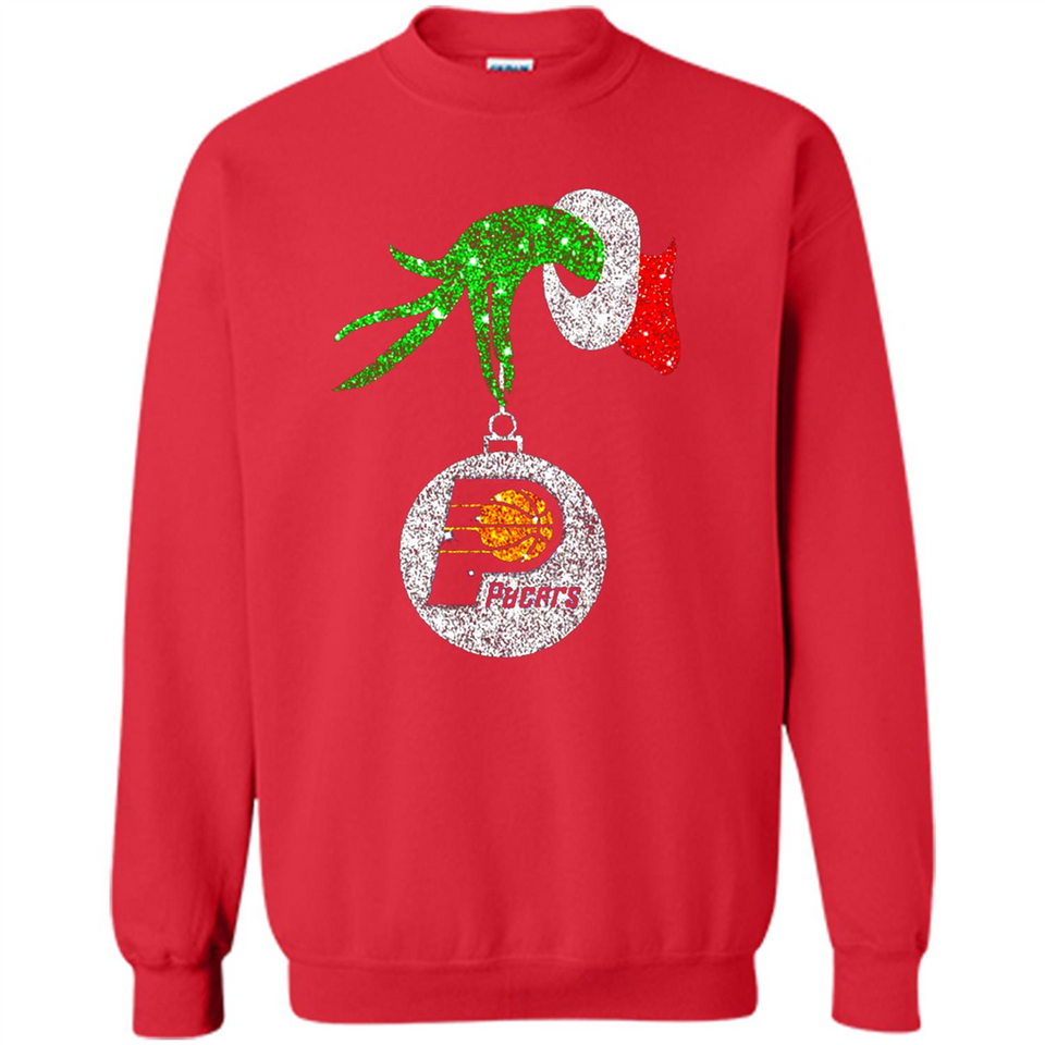 Amazing tee Indiana Pacers Glitter Grinch Monogram Ornament Christmas Gift - Sweatshirt