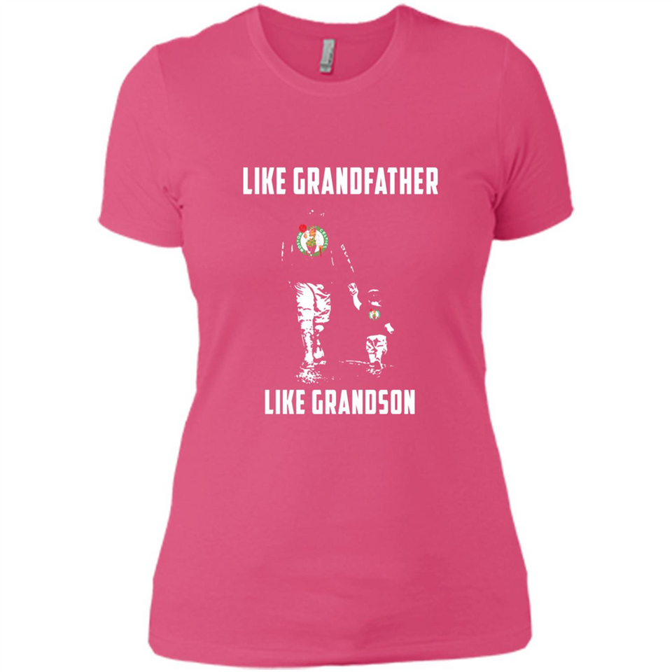 Boston Celtics Like GrandFather Like GrandSon - Ladies' Boyfriend T-Shirt