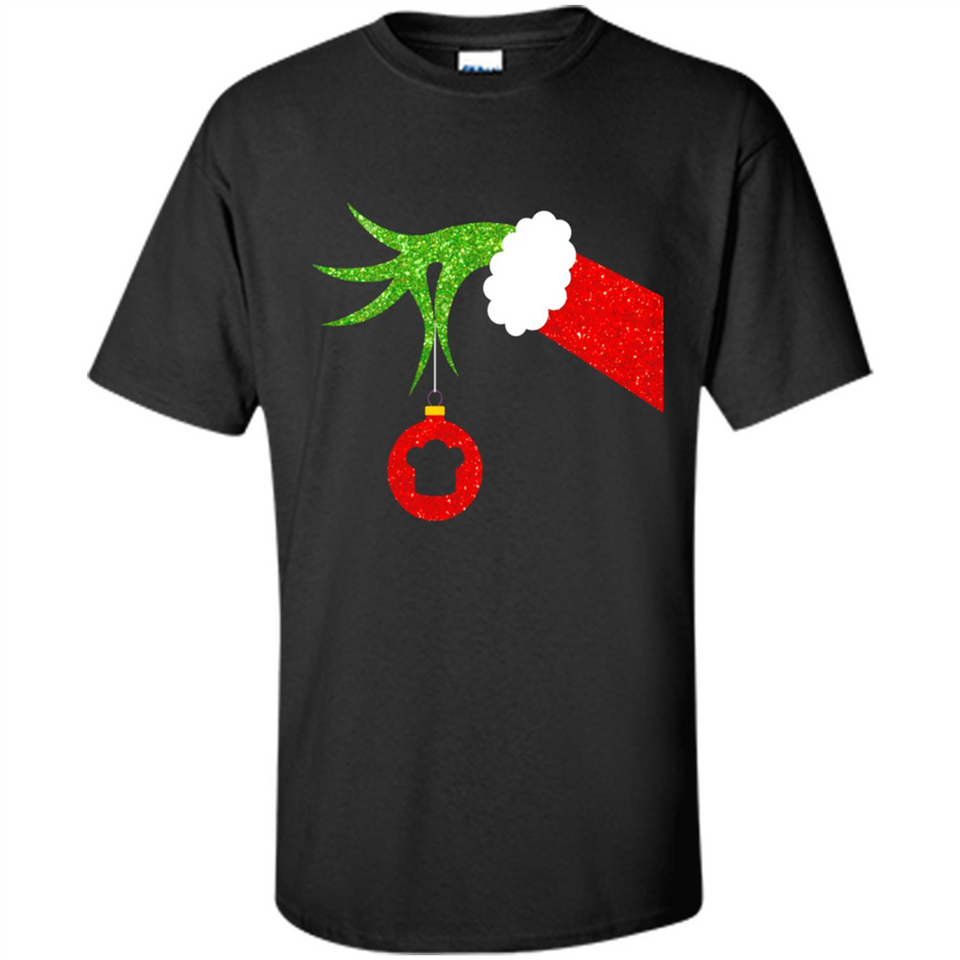 Funny Grinch Hand Holding Chef Ornament Christmas PING PONG
