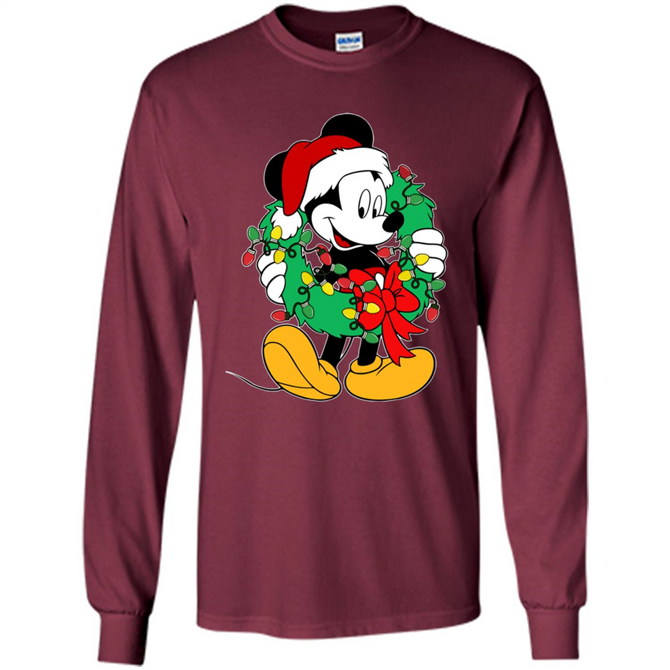 Mickey Mouse Merry Christmas Disney Sweatshirt - Long Sleeve T-Shirt