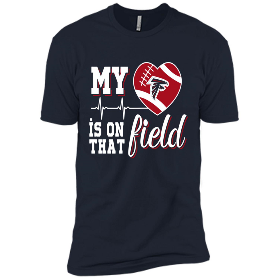Atlanta Falcons Football My Heart is on that Field - Premium Short Sleeve T-Shirt