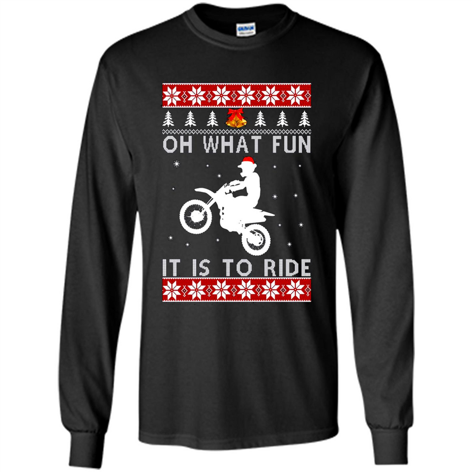 Motocross oh what fun it is to ride Christmas sweater PINGPONG