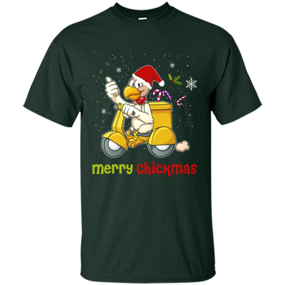 Funny Santa Christmas Chicken Shirt - Merry Chickmas - Shirt