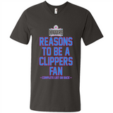 Reasons to be a LA Clippers Fan Complete List on Back - Men's V-Neck