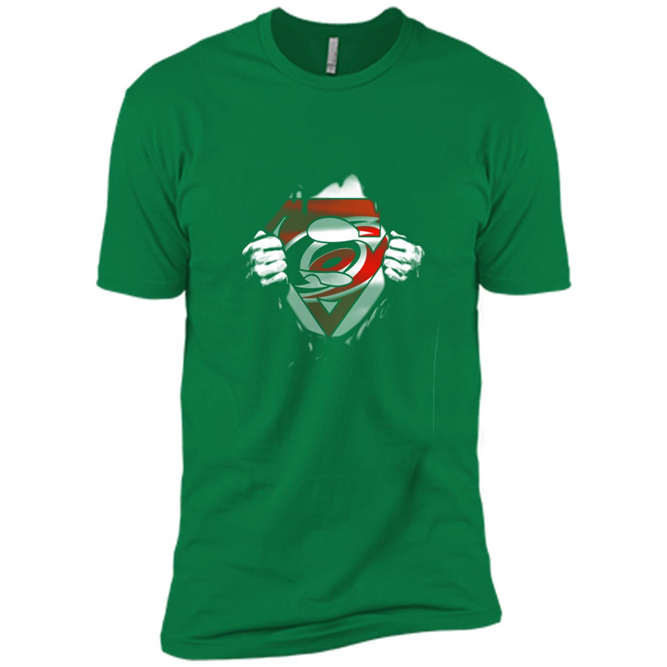 Carolina Hurricanes And Superman Fans - Premium Short Sleeve T-Shirt