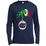Funny Florida Gators Glitter Grinch Monogram Ornament Christmas Gift - Canvas Long Sleeve T-Shirt
