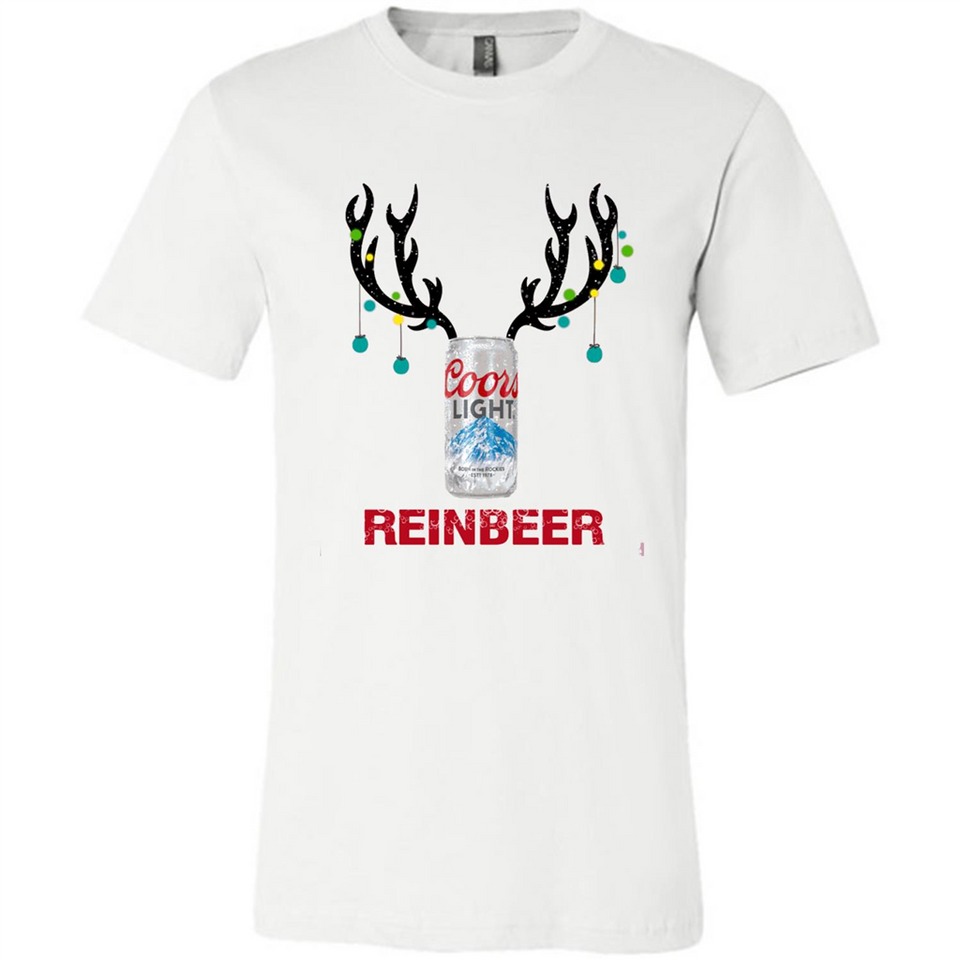 Coors Light Reinbeer Funny Beer Reindeer Christmas Sweatshirt - Canvas Unisex T-Shirt