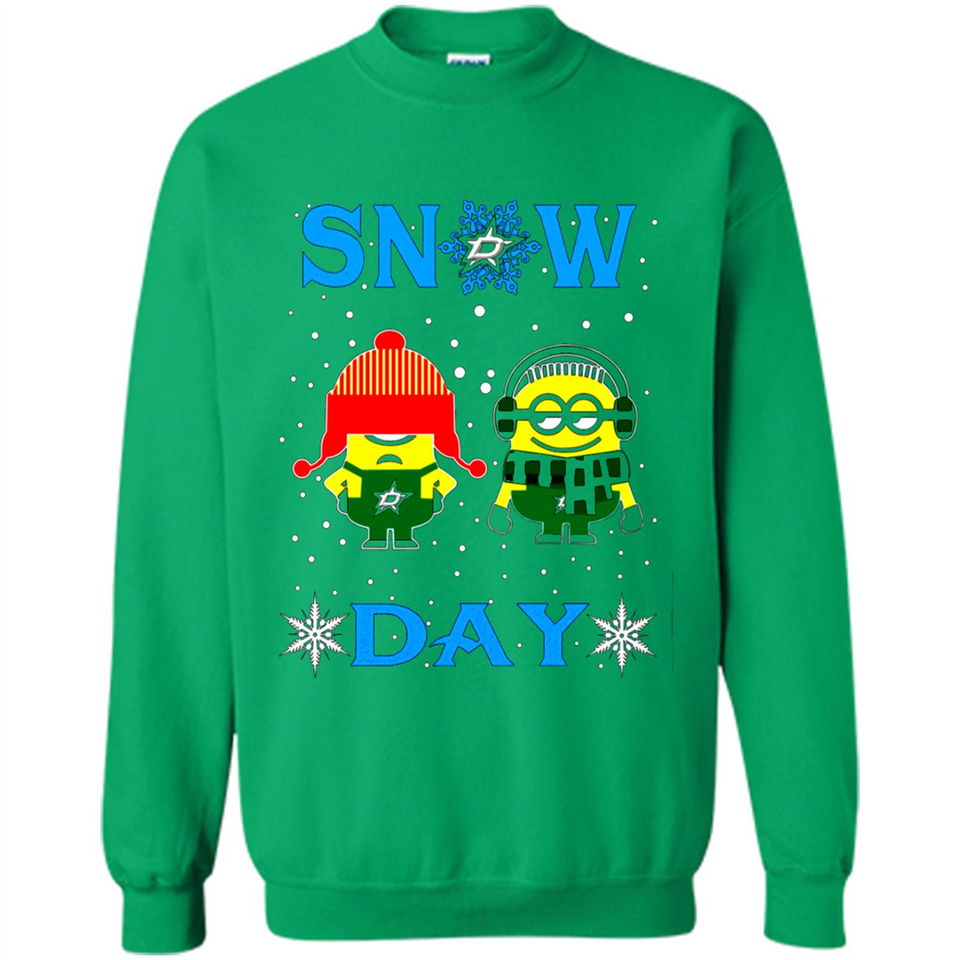 Snow Day Shirt For Dallas Stars Vs Minion Fans pingpong