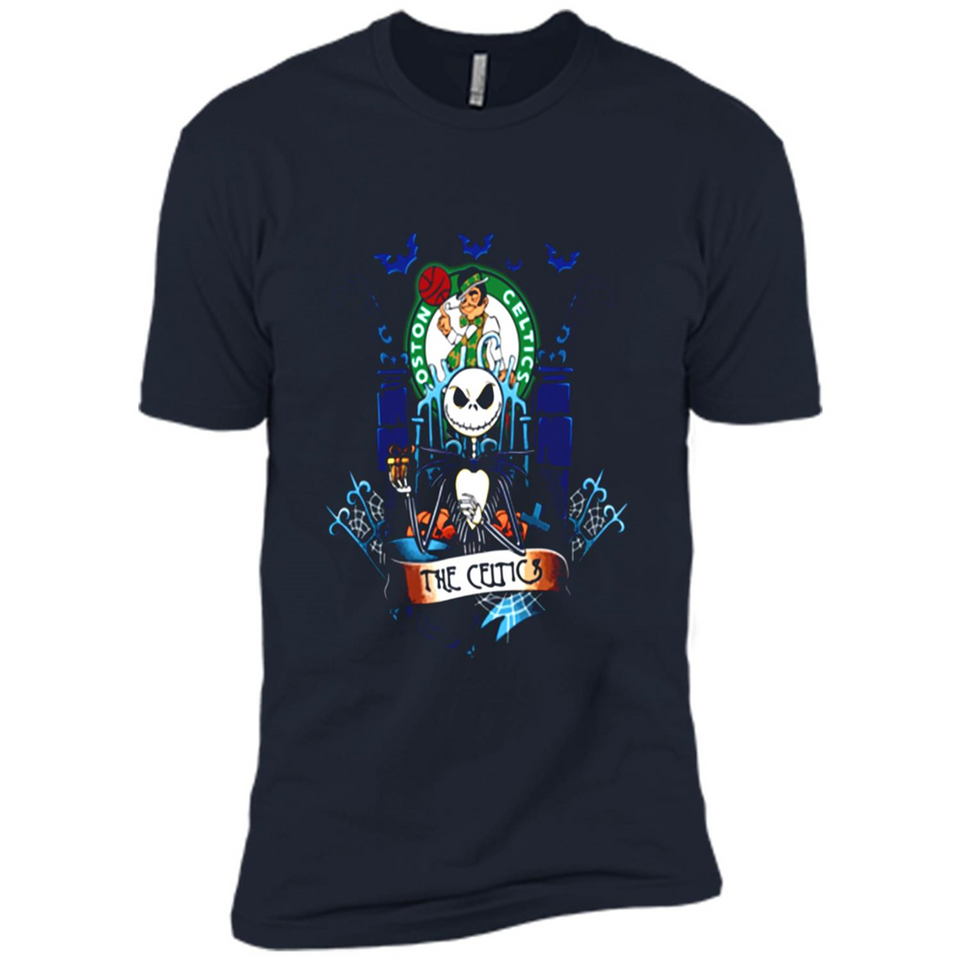 Boston Celtics Halloween The Nightmare Before Christmas - Premium Short Sleeve T-Shirt