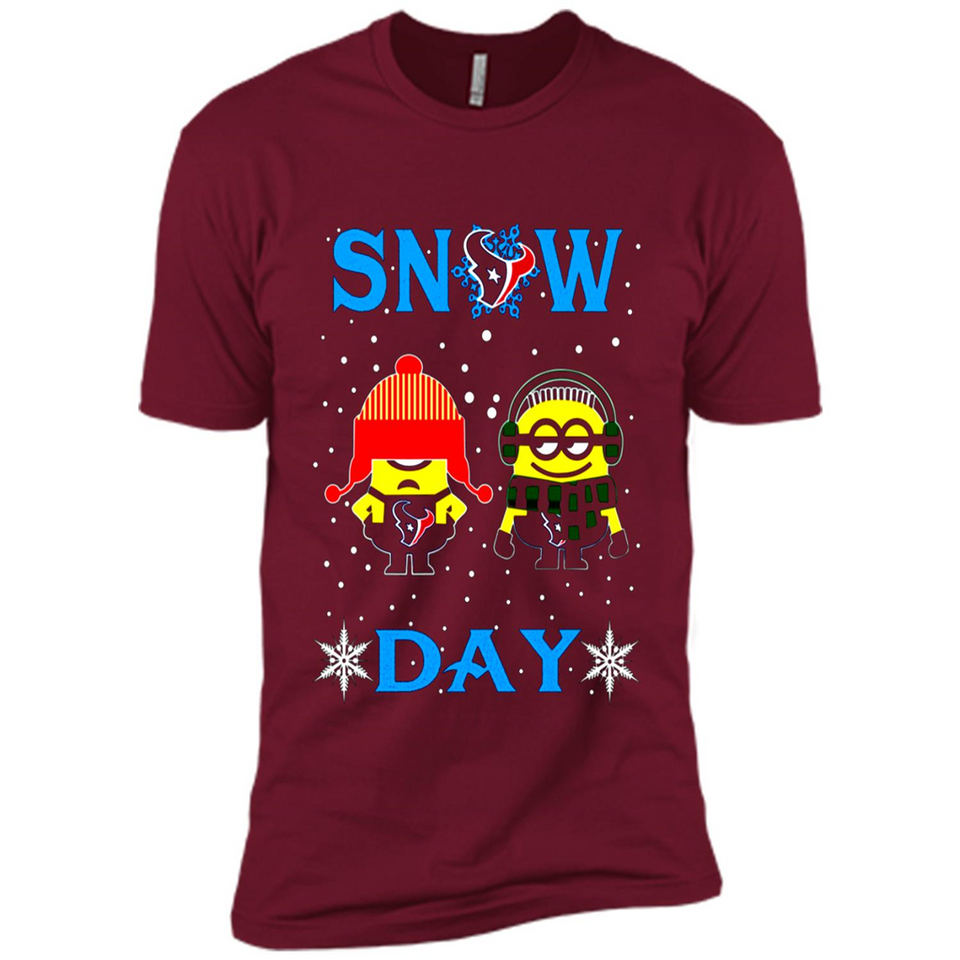 Snow Day Shirt For Houston Texans Vs Minion Fans pingpong