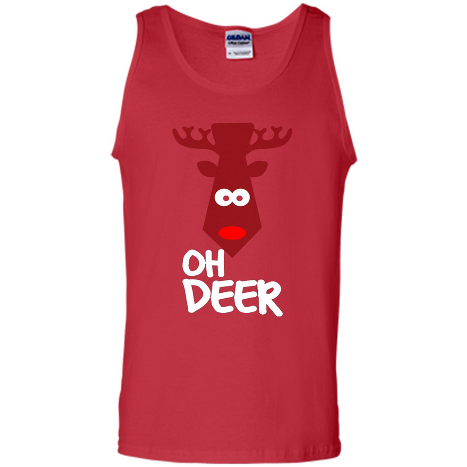 Oh Deer Christmas Reindeer Black mugs PINGPONG - Tank Top