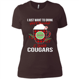 I Just Want To Drink Hot Chocolate & Watch Washington State Cougars Ugly Christmas Sweater PINGPONG