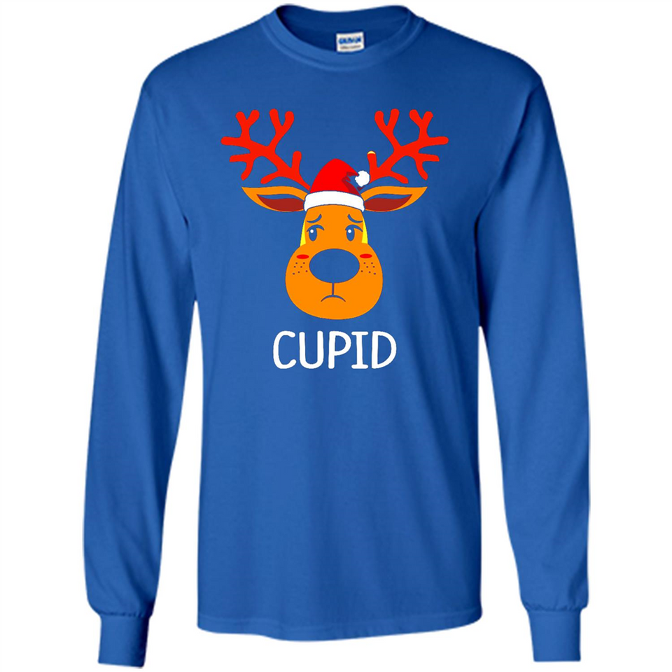 Cupid Santa Claus Funny Xmas Holiday T-Shirt - Long Sleeve T-Shirt