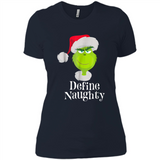 Santa Grinch Define Naughty Christmas Sweatshirt - Ladies' Boyfriend T-Shirt