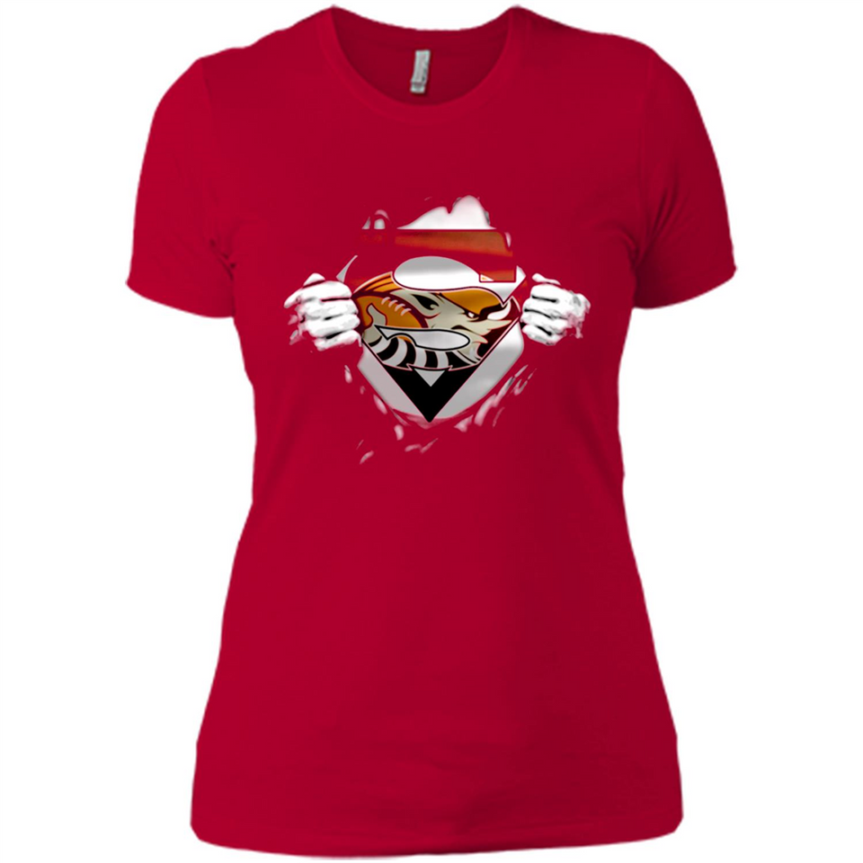 Cleveland Browns And Superman Fans - Ladies' Boyfriend T-Shirt