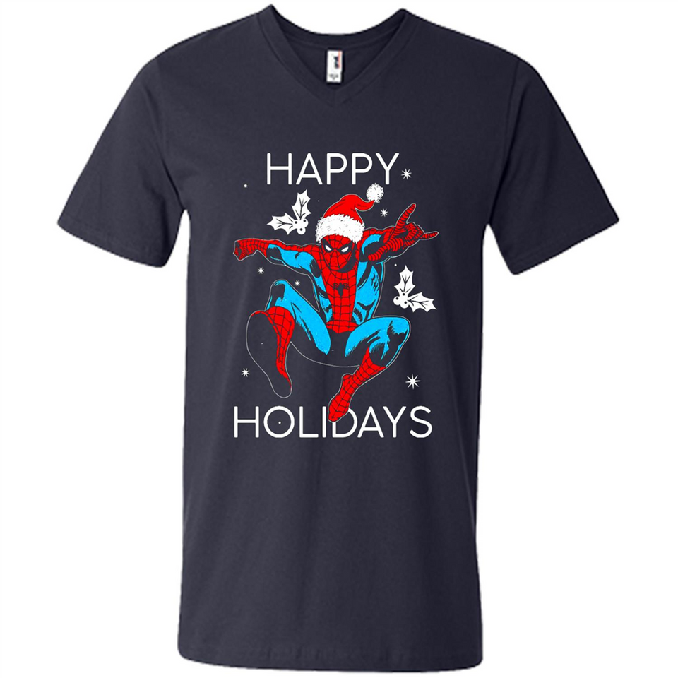 Marvel Spider Man Happy Holidays Santa Christmas Mug PINGPONG - Men's V-Neck