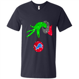GRINCH HAND HOLDING DETROIT LIONS GLITTER CHRISTMAS PINGPONG