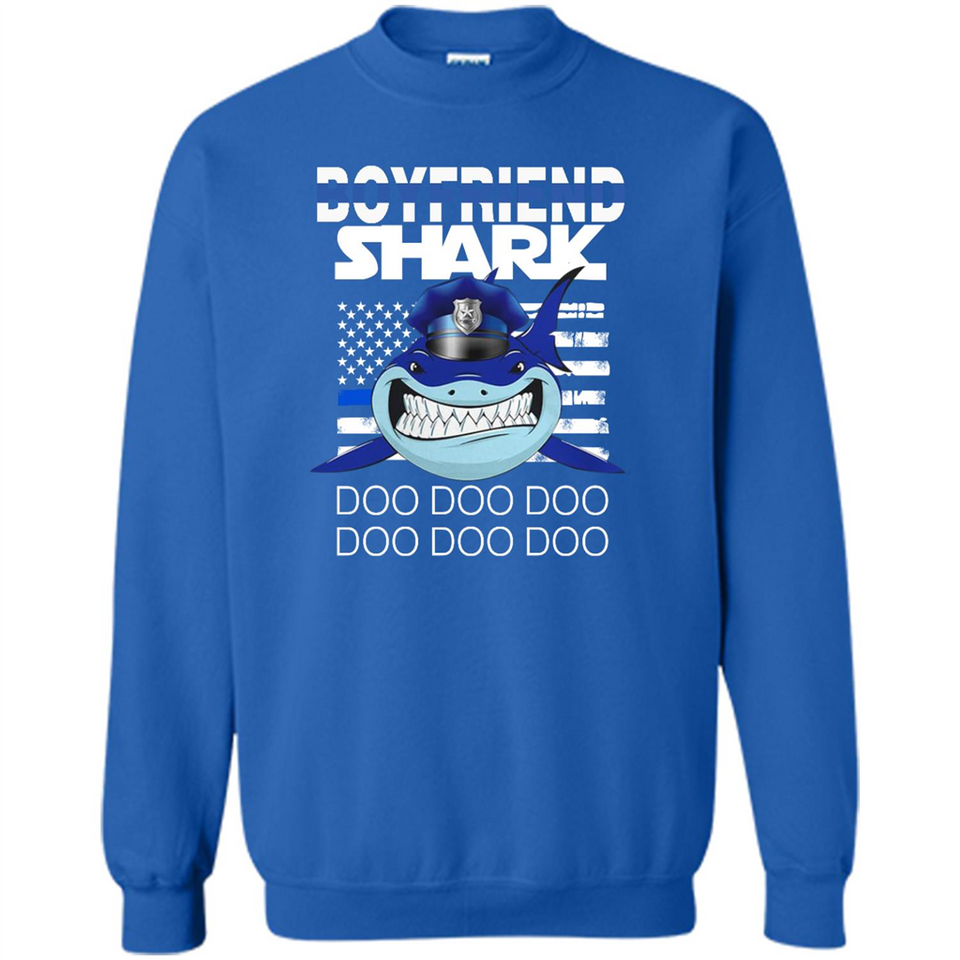 Police boyfriend Shark Blue Line Tee