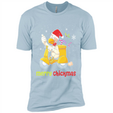 Funny Santa Christmas Chicken Shirt - Merry Chickmas - Premium Short Sleeve T-Shirt