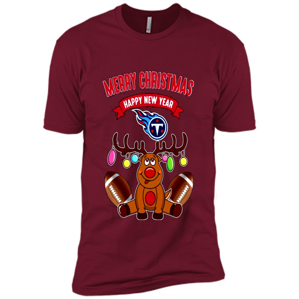 Tennessee Titans NFL Reindeer Funny Merry Christmas And Happy New Year