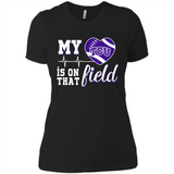 TCU Horned Frogs Football My Heart is on that Field - Ladies' Boyfriend T-Shirt