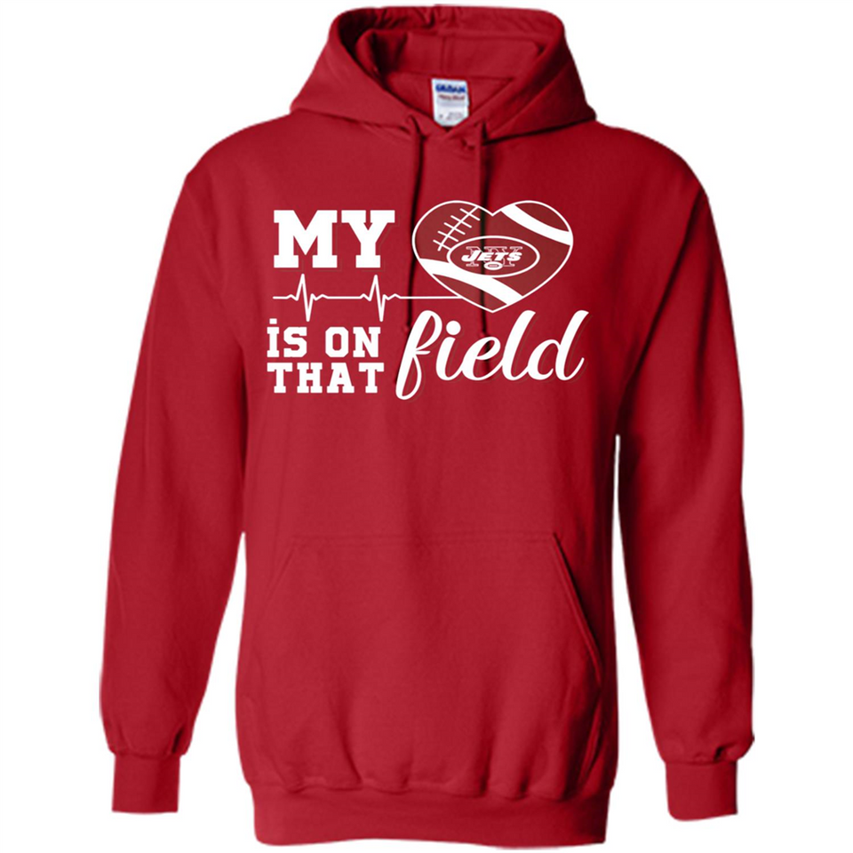 New York Jets Football My Heart is on that Field - Hoodie