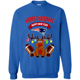 New England Patriots NFL Reindeer Funny Merry Christmas And Happy New Year