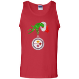 Fantastic Pittsburgh Steelers Glitter Grinch Monogram Ornament Christmas Gift - Tank Top