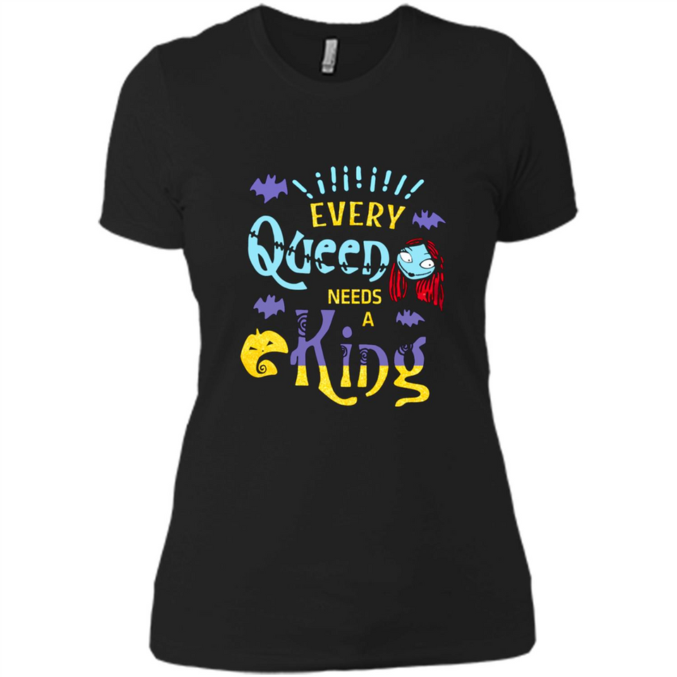 Nightmare Before Christmas Shirt - Sally Glitter Shirt - Every Queen needs a King PINGPONG