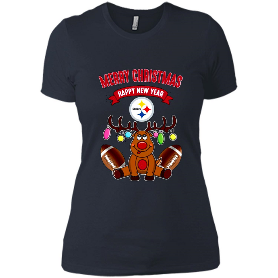 Pittsburgh Steelers NFL Reindeer Funny Merry Christmas And Happy New Year